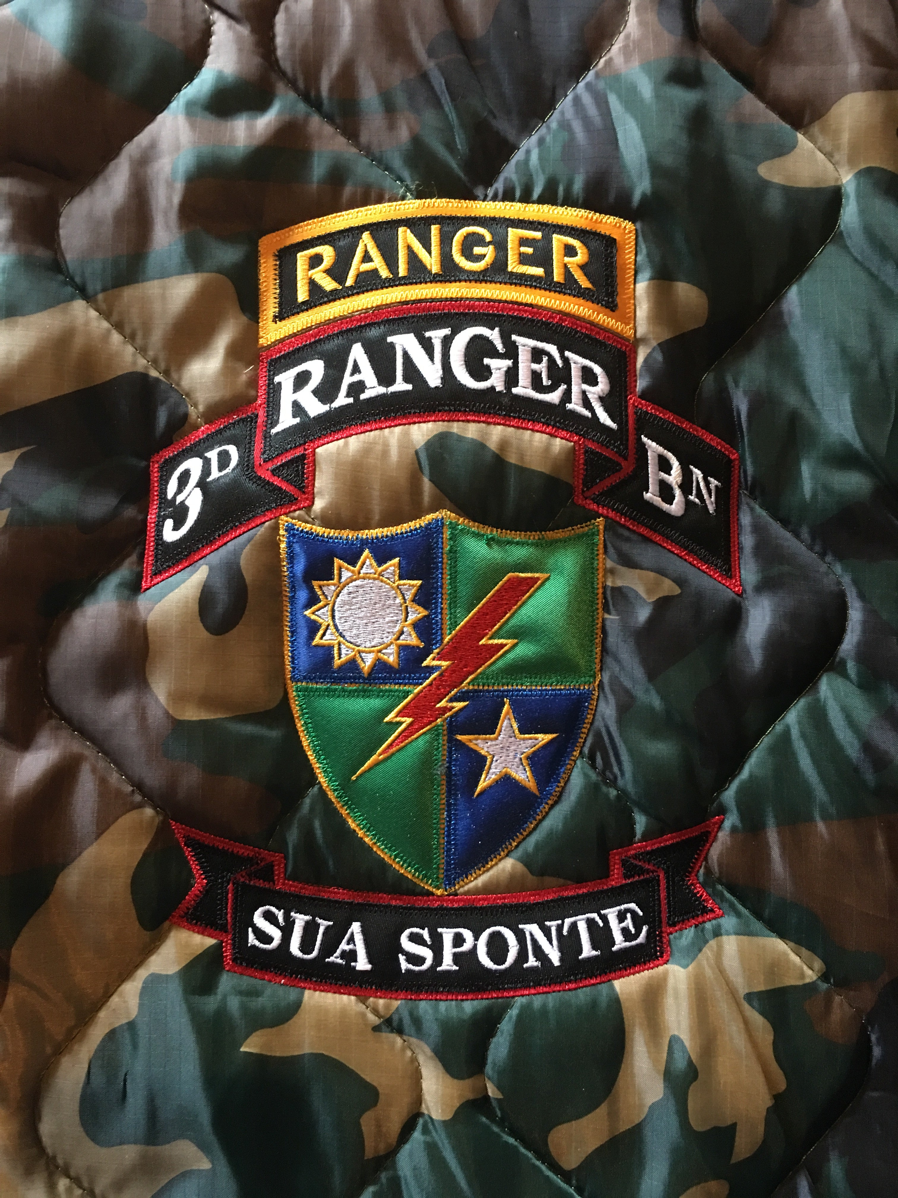 3d Ranger Battalion Poncho Liner -- Woobie!