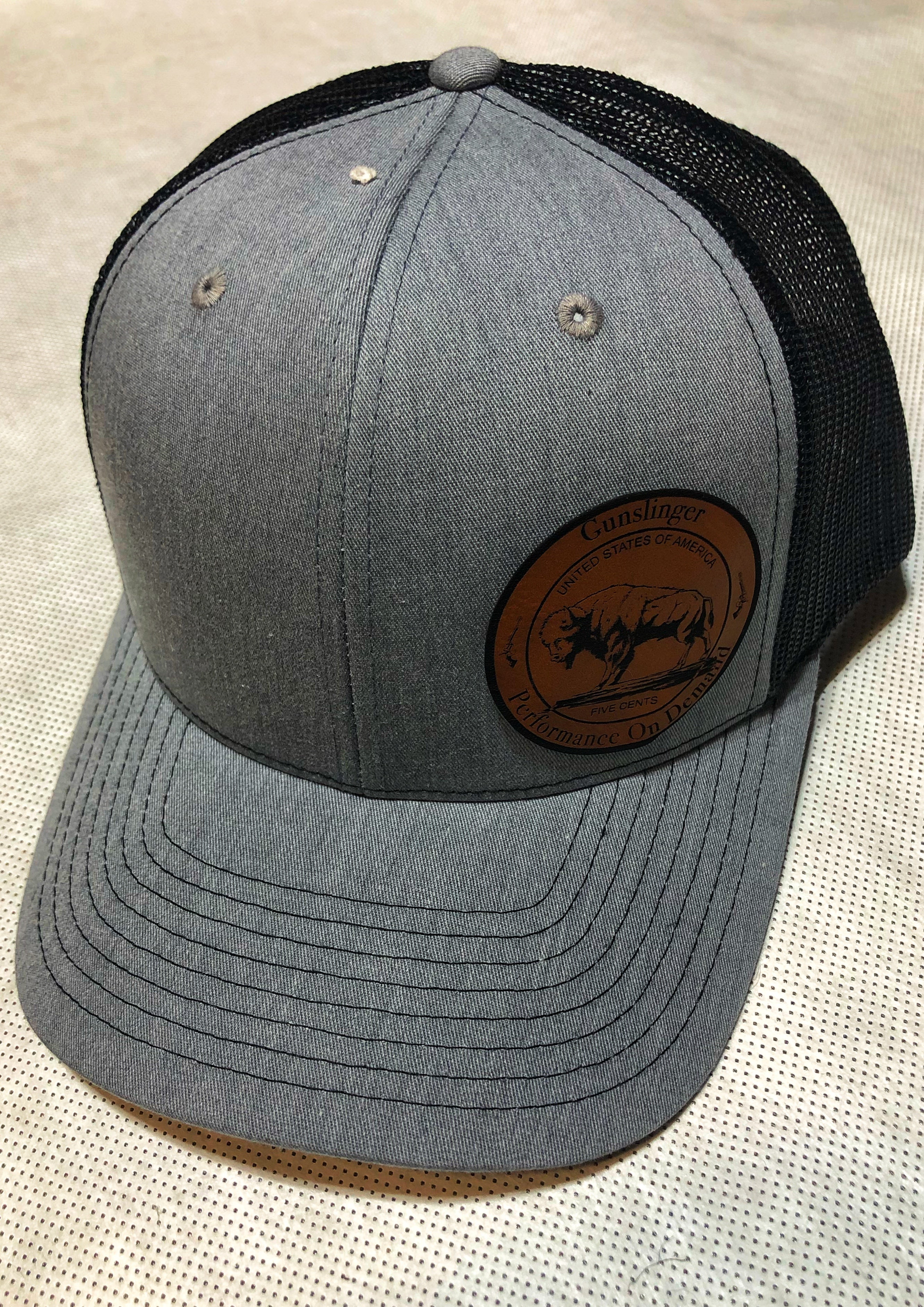 Leather Coin Trucker Hat