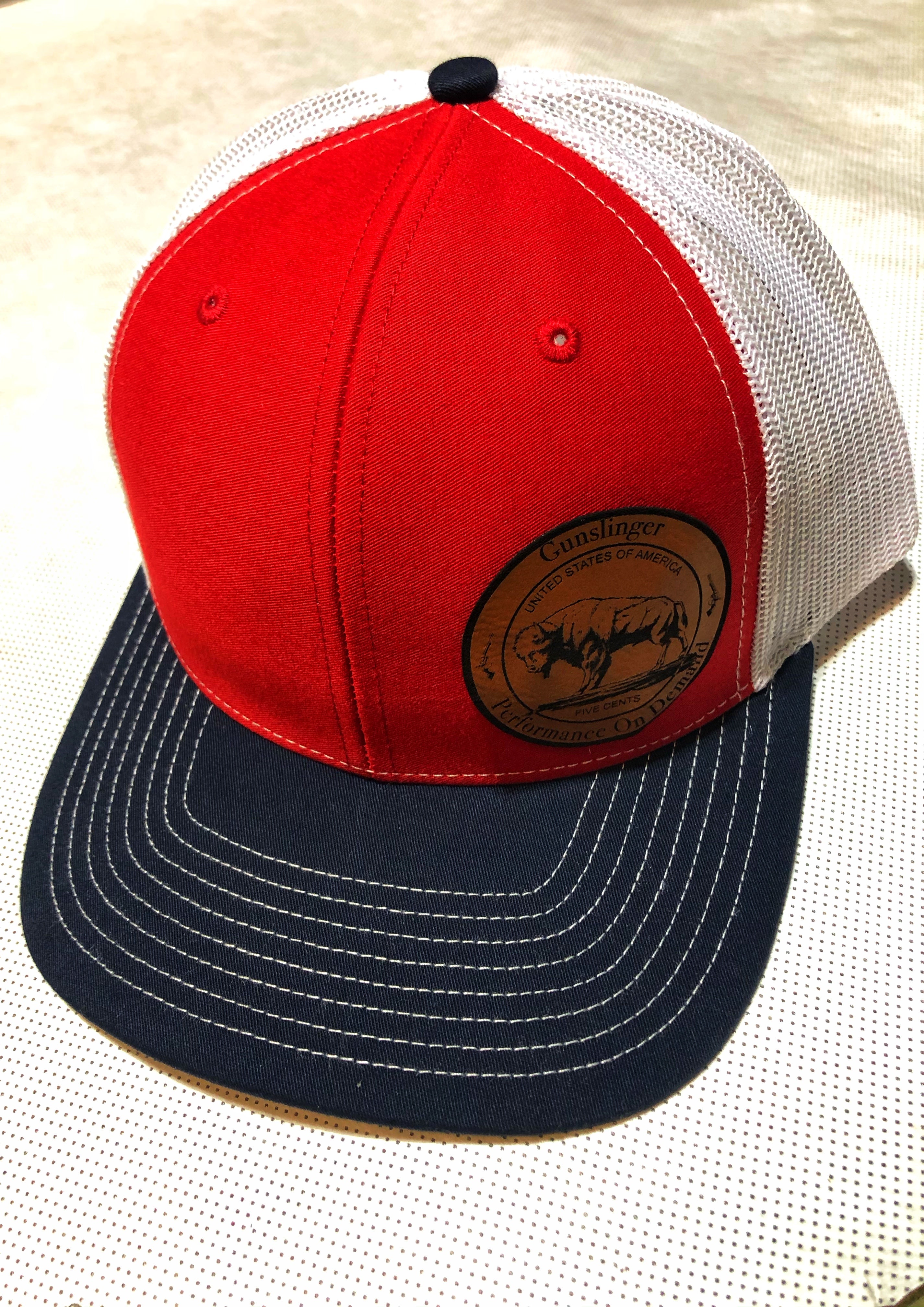 Leather Coin Trucker Hat